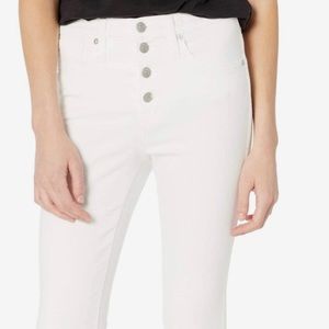 Madewell 10” High-Rise Skinny Crop White Jeans